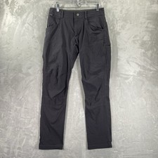 KUHL Pants men's 30x30 Outdoor Hiking Gorpcore Zip Pockets Nylon Stretch Gray