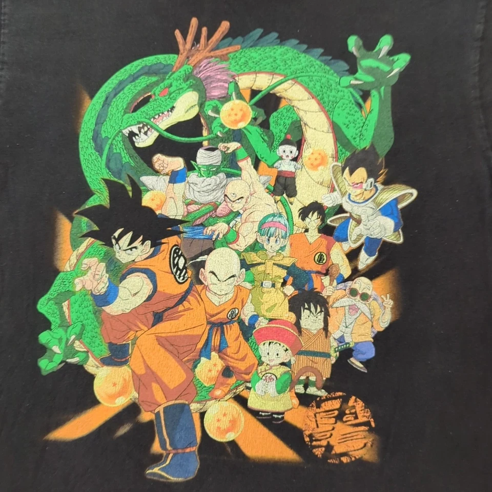 CAMISETA DRAGON BALL Z De Colección Años 90 Y2k Negra Gráfica Shenron Goku Anime Para Hombre S M Foto 3 de 4