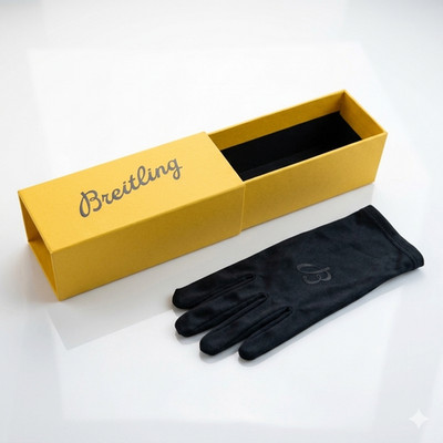 Authentic BREITLING Watch Polishing Handling Black Glove Small