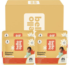 Diapers, Size 4 22-37 Lbs Flower Child, 84 Count Value Pack of Premium Disposa
