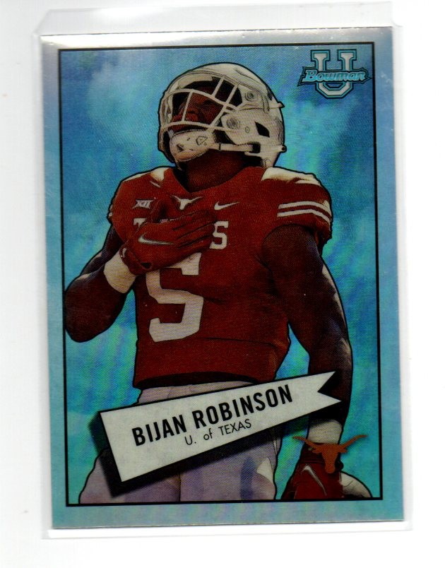 Bijan Robinson 2022 Bowman U Chrome Football 1952 BOWMAN REFRACTOR #52BF-18 RC