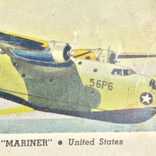 Vintage Martin PBM-1 Mariner Airplane Trading Card WWII Era US Navy Collectible