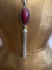 Red Eye Stone Dangle Vintage Necklace  — photo 10