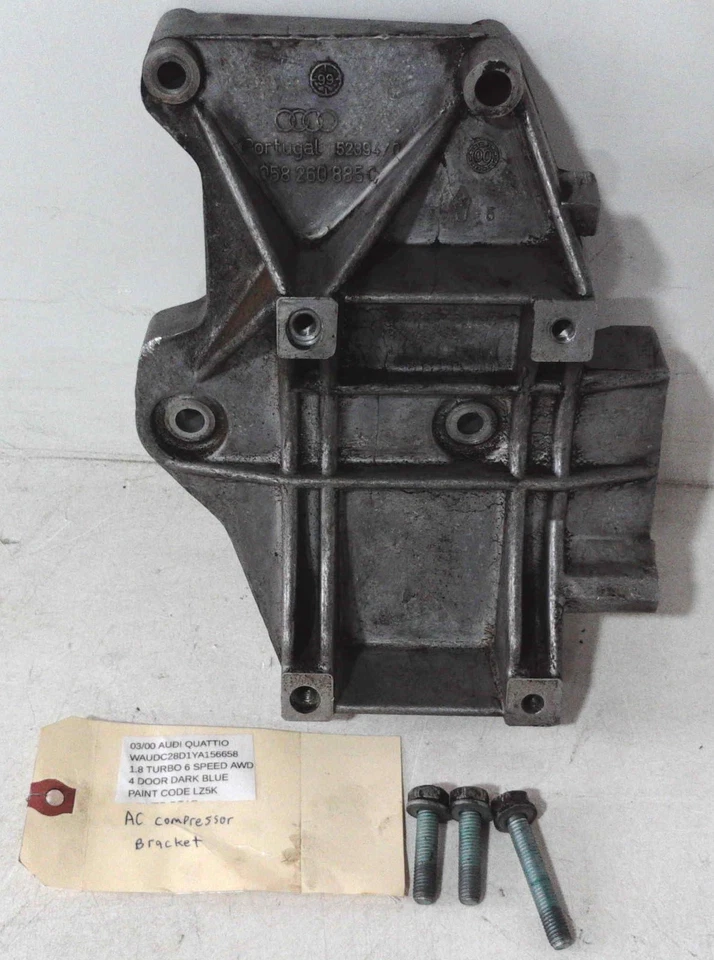 058 260 885 c 2000 Audi A4 Quattro 1.8 turbo motor accesorio soporte ac Foto 3 de 4