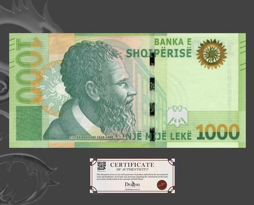 Albania 1000 Leke 2019 Banknote Portrait of Pjetër Bogdani UNCIRCULATED - Picture 3 of 4