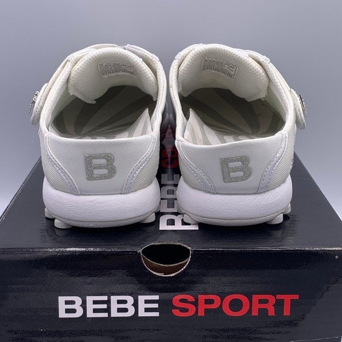 Bebe Sport White/Silver Mercury Rising Logo Sneaker (34792) Size 7.5 NEW in Box - Picture 5 of 8