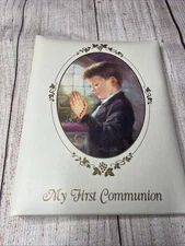 My first communion photo album book for boy vintage exclusive by Roman Inc 2003 