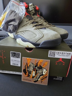 Size UK 11 - Jordan 6 Retro x Travis Scott Mid Olive *Offspring* | eBay UK