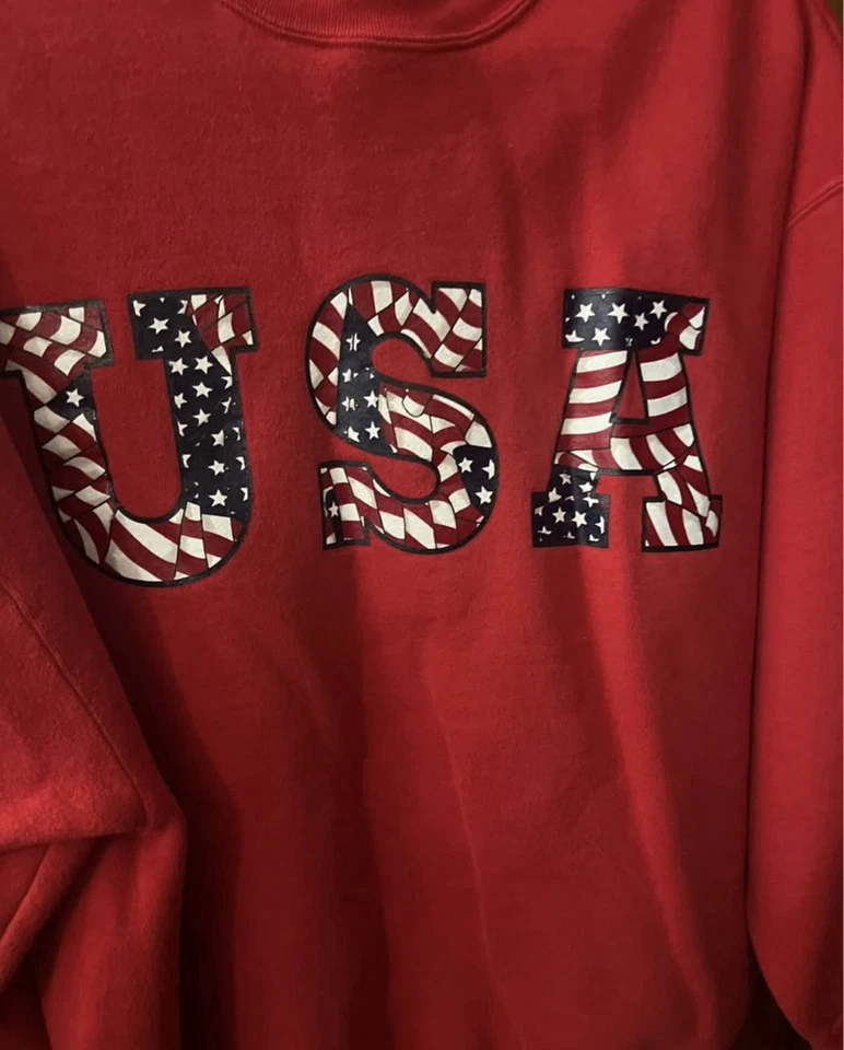 Sudadera Embassy Red U SA Talla XL Hecha en EE. UU. 25-1123 Foto 3 de 4