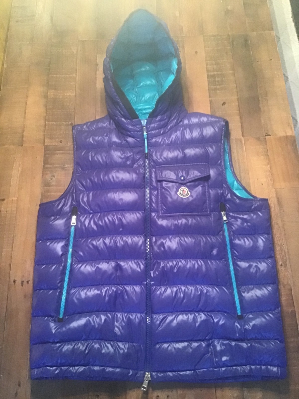LTD EDITION MONCLER RAGOT GOOSE DOWN HOODED GILET SZ 6 XXL 52" CHST RRP £910 image 2