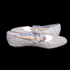 Silver Sparkly Flats
