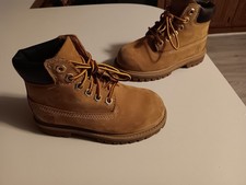 Timberland Toddler's Premium 6" Boots In The Iconic Wheat Nubuck Color Size 9.5