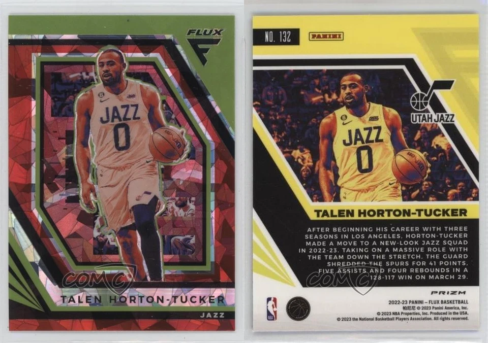 2022-23 Panini Flux Red Cracked Ice Prizm Talen Horton-Tucker #132 - Image 3 of 3