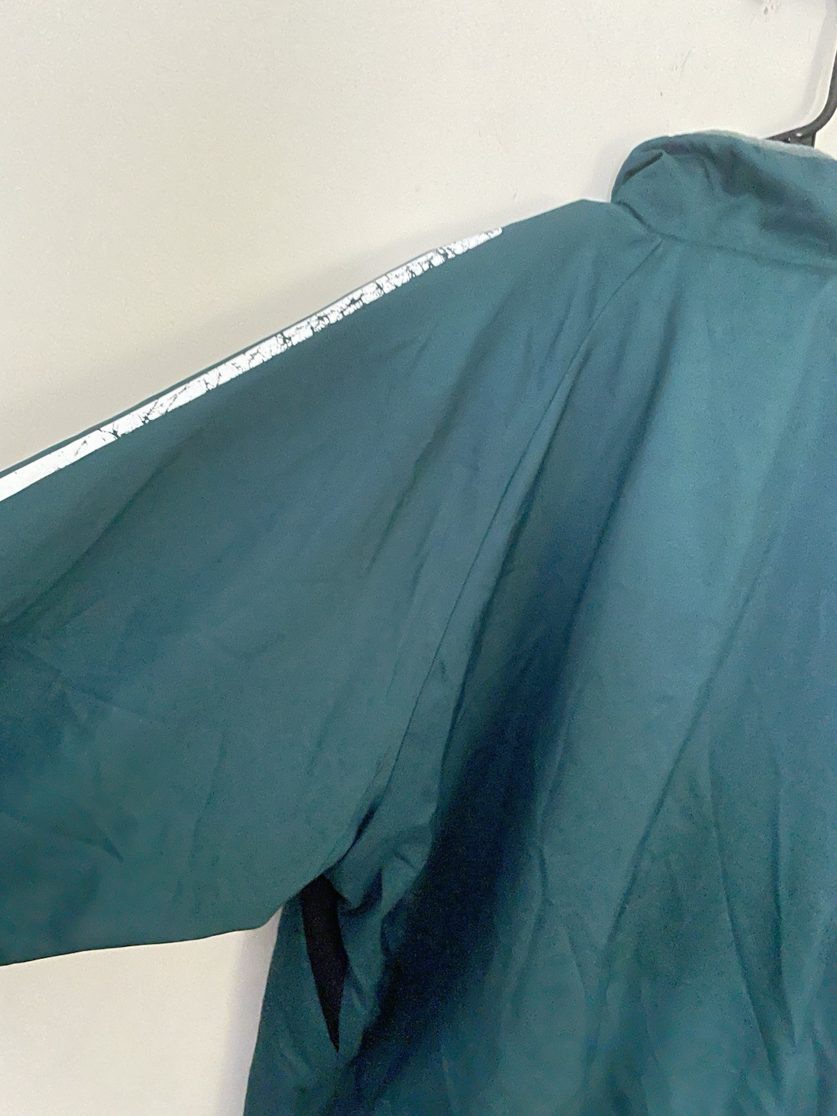 Adidas Vintage 90’s? Men’s Green Fleece Lined Nylon Windbreaker Pullover XL Y2K thumbnail 6