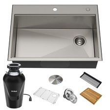 Kraus KWT310-30-100-75MB Kore 30" Drop In Single Basin Stainless - Stainless