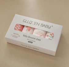 Gllquen Baby Bassinet Sheets 4 Pack, Breathable Cozy Fitted 32''x16'', Love