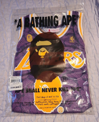 BAPE x Mitchell & Ness LA Lakers Swingman Jersey XL Purple A