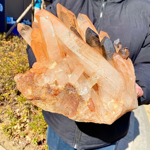 38.06LB Natural yellow Quartz Stone Crystal Cluster Healing Stones Mineral - 第 12/16 張圖片