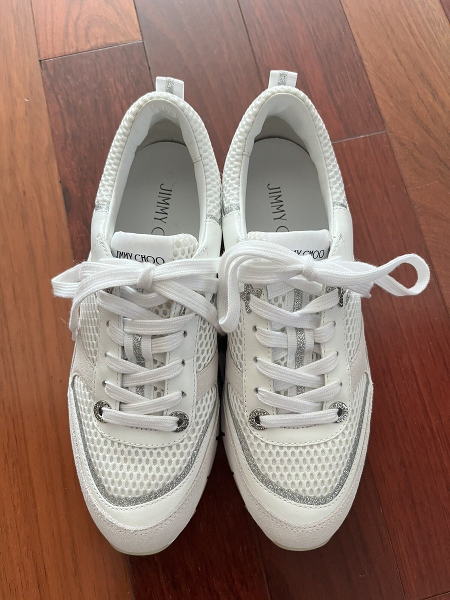 *ジミーチュウ*　JAVA/F レザーメッシュスニーカー　37 ジミーチュウ* JAVA/F レザーメッシュスニーカー 37