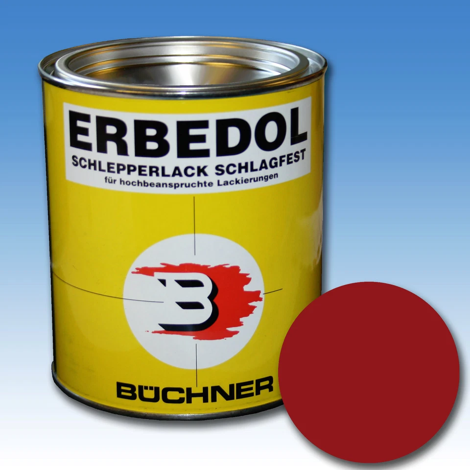 (20,00€/l) 750 ml ERBEDOL Farbe rot felgenrot RAL 3002 Deutz Oldtimer Lack