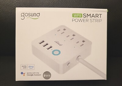 Gosund Smart Power Strip Plug 3 USB 3 Charging Port Work With Alexa Google Home