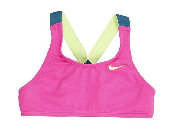 Nike Girls Crossback Bikini Top Laser Fuchsia M eBay
