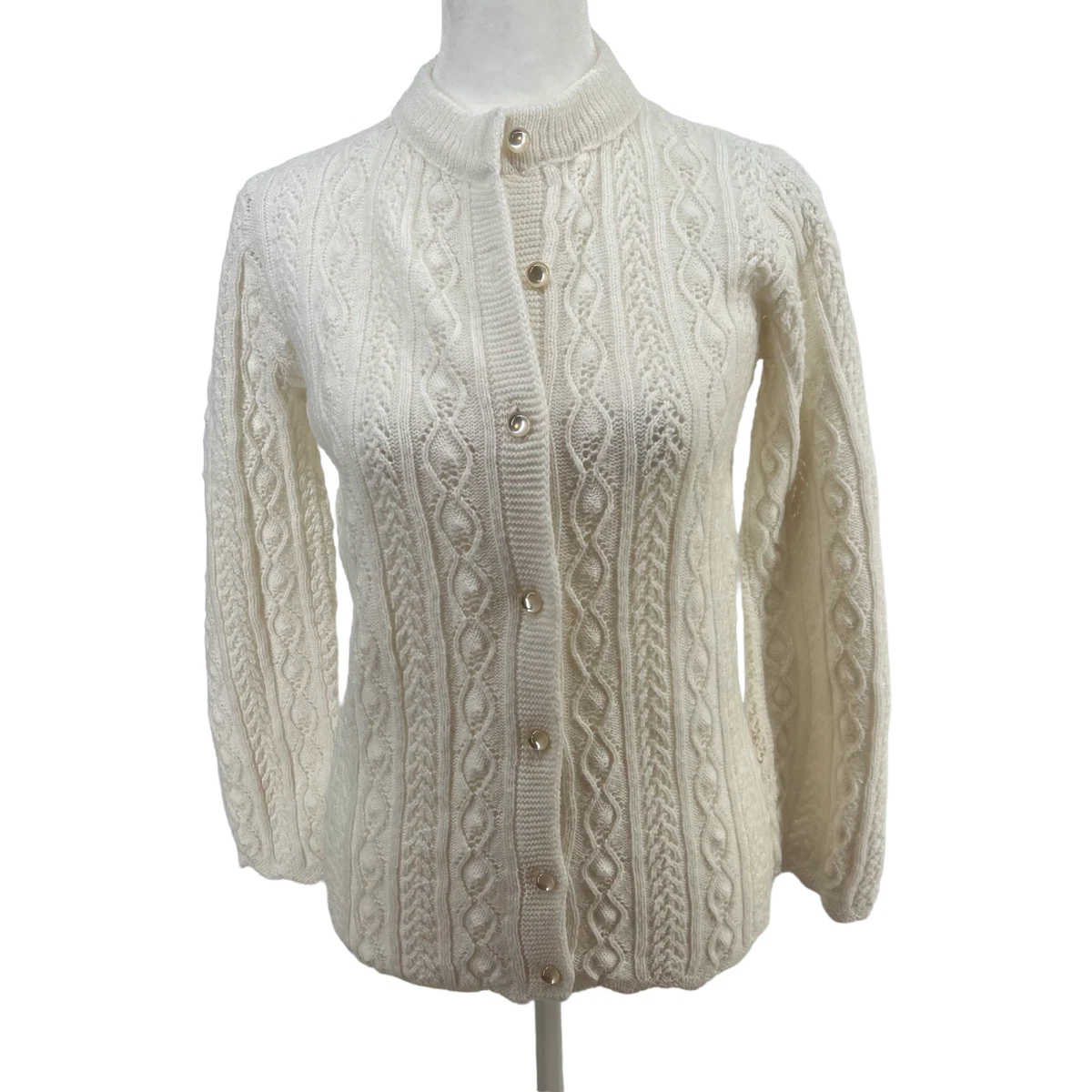 White hot sale pointelle cardigan