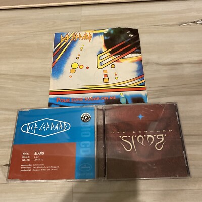 Def Leppard  LOT- Pour Some Sugar On Me 7inch Slang CDs Promo And Full Read