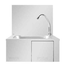 Vogue GL280 Stainless Steel Knee Operated Sink – Commercial Hand Wash Basin Wall