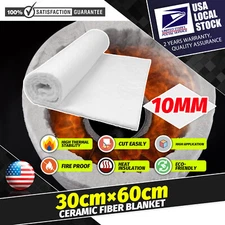 24"×12"×0.4" Ceramic Fiber Blanket Fireproof Insulation Baffle Rated to 2500℉