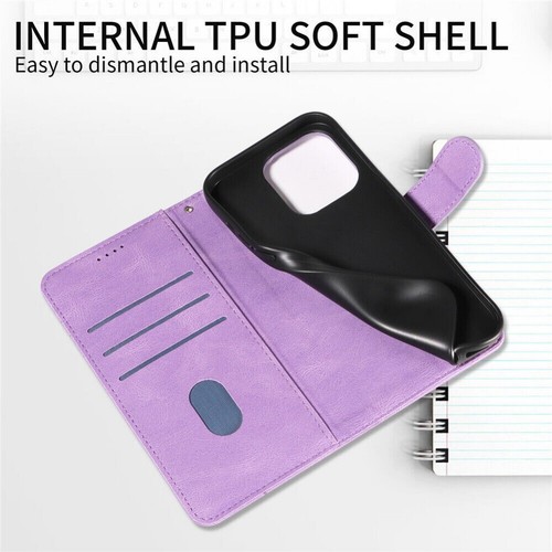 For iPhone 16 15 14 13 12 11 Pro Max XS Plus Leather Wallet Card Case Flip Cover - Picture 20 of 75