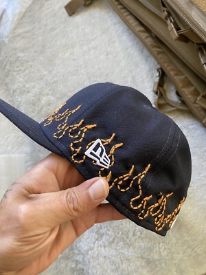 New Era X LosoNYC Houston Astros Flame Fitted Hat Flame 7 1/2 Navy