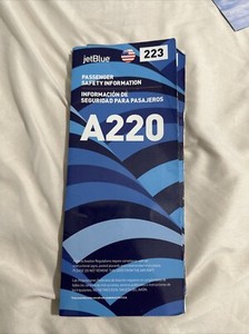 2021 JETBLUE SAFETY CARD-- AIRBUS 220