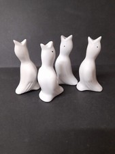 Vintage weiße Tortenvögel X4