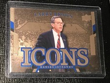 2013 UPPER DECK  SHORT PRINT KANSAS JAYHAWKS LARRY BROWN ICONS CARD-JUN057