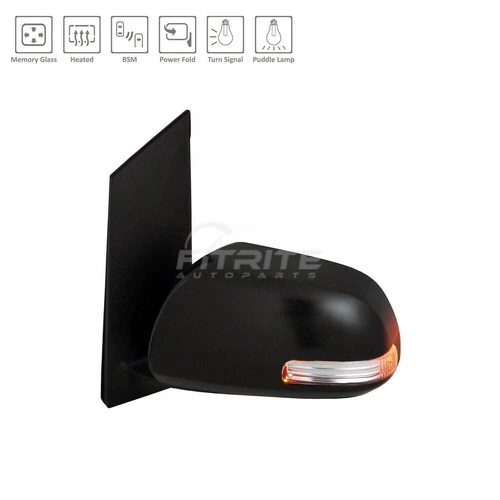New LH Driver Side Power Mirror Power Folding Heated Fits Toyota Sienna 2013-17