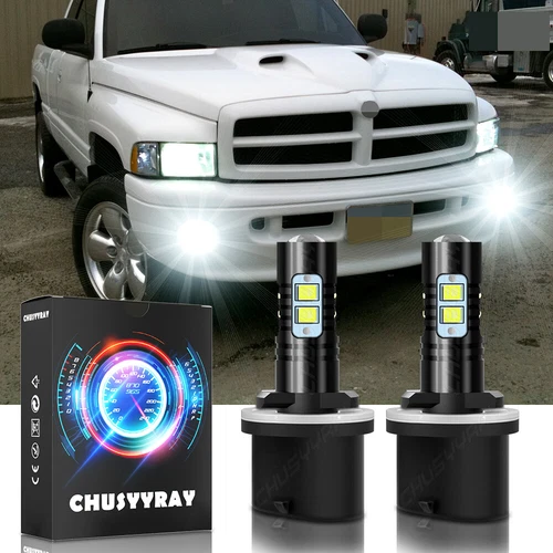 For 1994-2001 Dodge Ram 1500 2500 3500 LED Fog Driving Light 880 White Bulbs