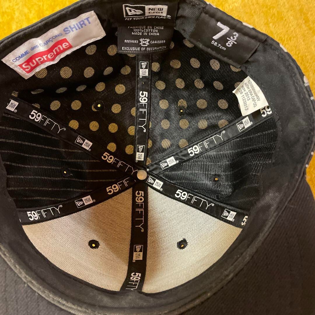 supreme×Comme Des Garcons HAT 7 3/8 BLACK New Era Hat Baseball Cap