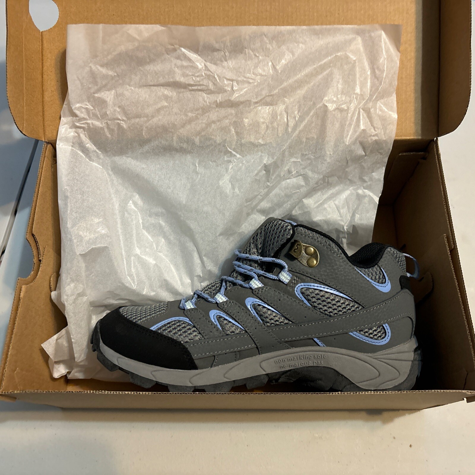 Stivali da trekking Merrell ragazze Moab II Mid impermeabili nuovi con scatola ragazze grandi 5 5 5 1 2