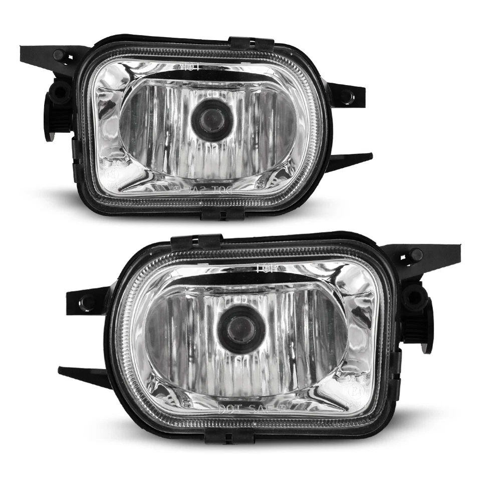 Fog Lights PAIR For 2001-2007 Mercedes Benz C-Class Clear Bumper Driving Lamps - Imagem 2 de 4