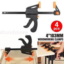 4Pcs 103mm Jaws Ratchet Trigger/G/Speed Clamps Woodworking Carpentry DIY HOME UK