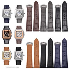 21MM LEATHER WATCH STRAP BAND FOR CARTIER SANTOS WSSA0018 4072 QUICK RELEASE BRO