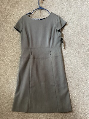 Madison Leigh Plus Size Women's Knee Length Gray A Line Dress Size