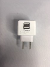 OREI 3.4A 2 USB Plug A Type C Adapter For Europe, w/iphone, i pad, galaxy