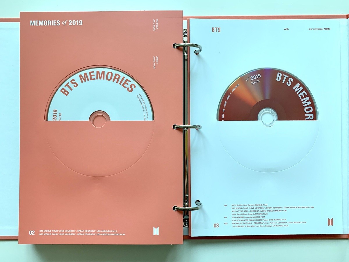 BTS Memories of 2019 DVD Set With Special Book + Booklet