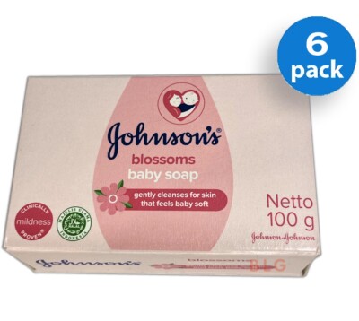 Johnson's Baby Mild Soaps Moisturizer Gentle Soft Skin Dye Free Soap 3.5oz 6Bars