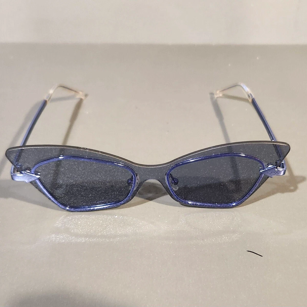 Karen Walker Geometric Octagon Blue Women\'s Fashion Sunglasses Karen Walker One Splash Sunglasses - Sea Blue w/ Blue Mirror main image 4