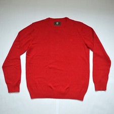 Timberland Mens Sweater Red Sz Large Cotton Round Neck Jumper Regular Classic