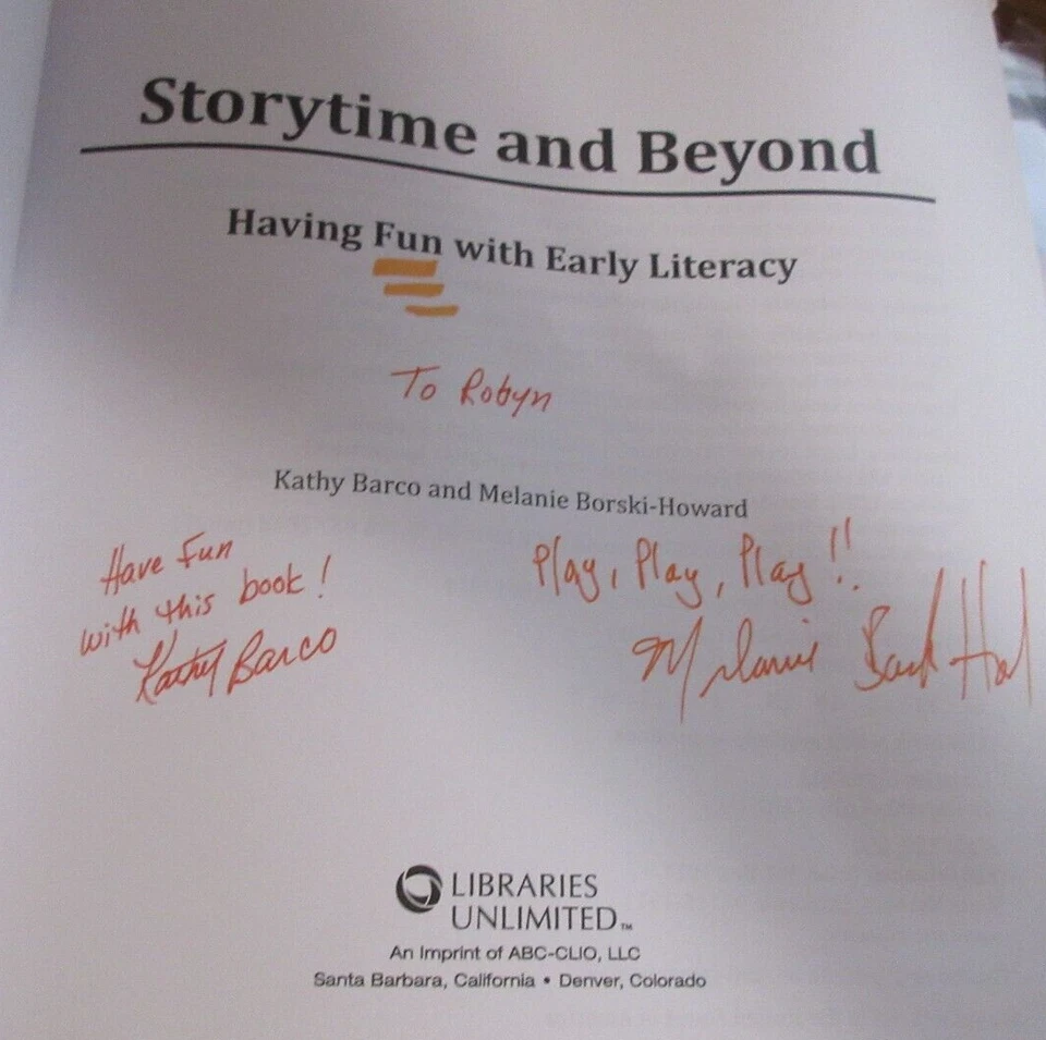 STORYTIME and BEYOND Having Fun with Early Literacy KATHY BARCO; BORSKI-HOWARD - Image 2 of 4