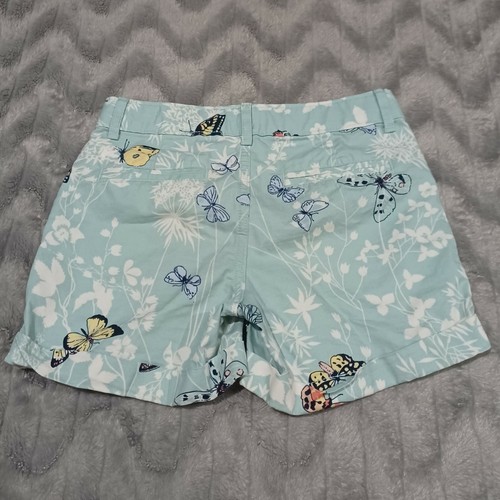 Gap Youth Girls Size 8 Blue White Floral Butterfly Cuffed Shorts - Picture 7 of 7